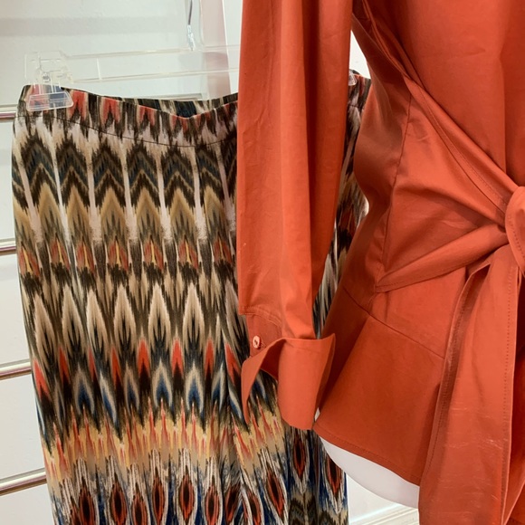 Chico’s Wide-Leg Tribal Print Vintage Comfy Pants - Picture 5 of 7